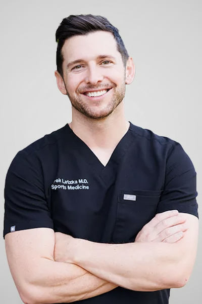 Erek Latzka, MD, sports medicine physician at BMC South